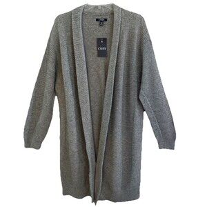 Chaps Ralph Lauren Open Duster Cardigan Womens Sz  XL Heather Cotton Blend NEW